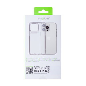 Rixus For iPhone 16 Armor-X Anti Shock Case Transparent