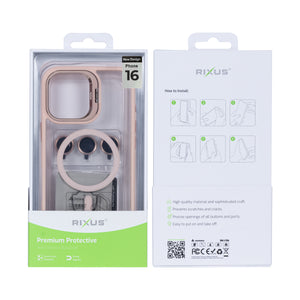 Rixus Classic 03 Case With MagSafe For iPhone 16 Light Pink