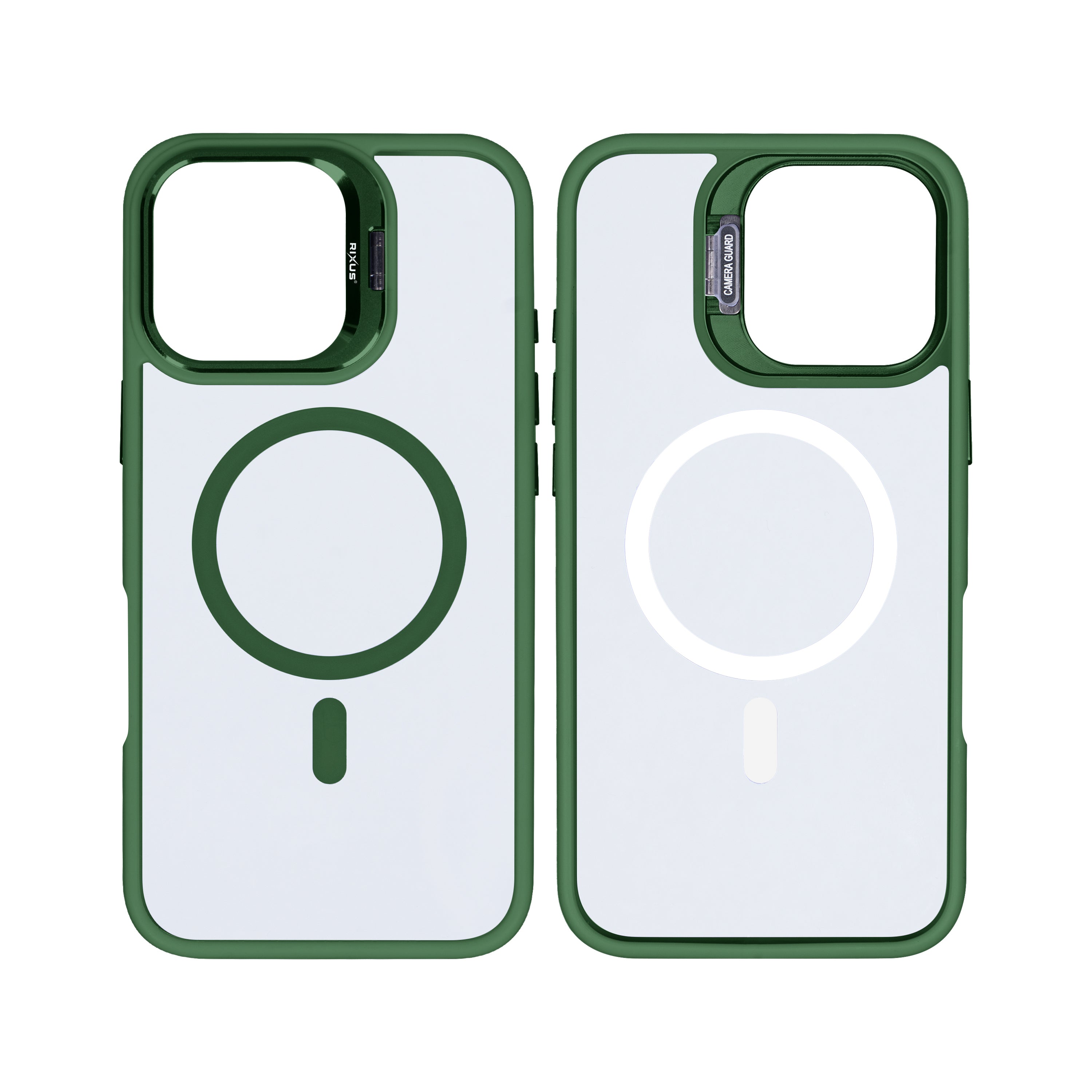 Rixus Classic 03 Case With MagSafe For iPhone 16 Pro Dark Green