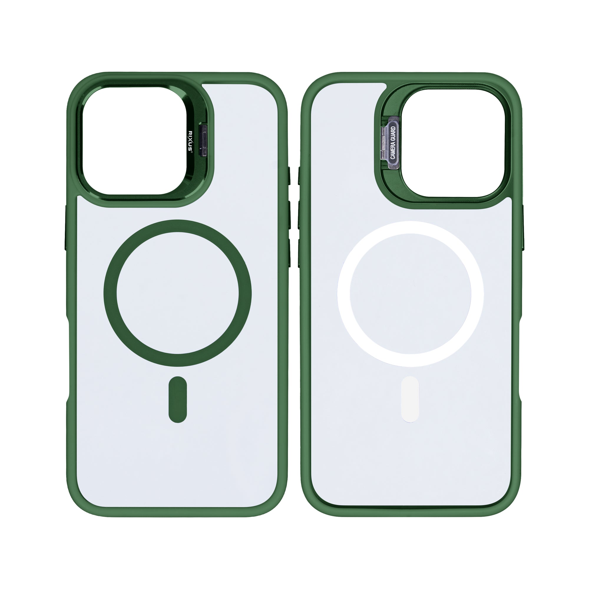 Rixus Classic 03 Case With MagSafe For iPhone 16 Pro Dark Green