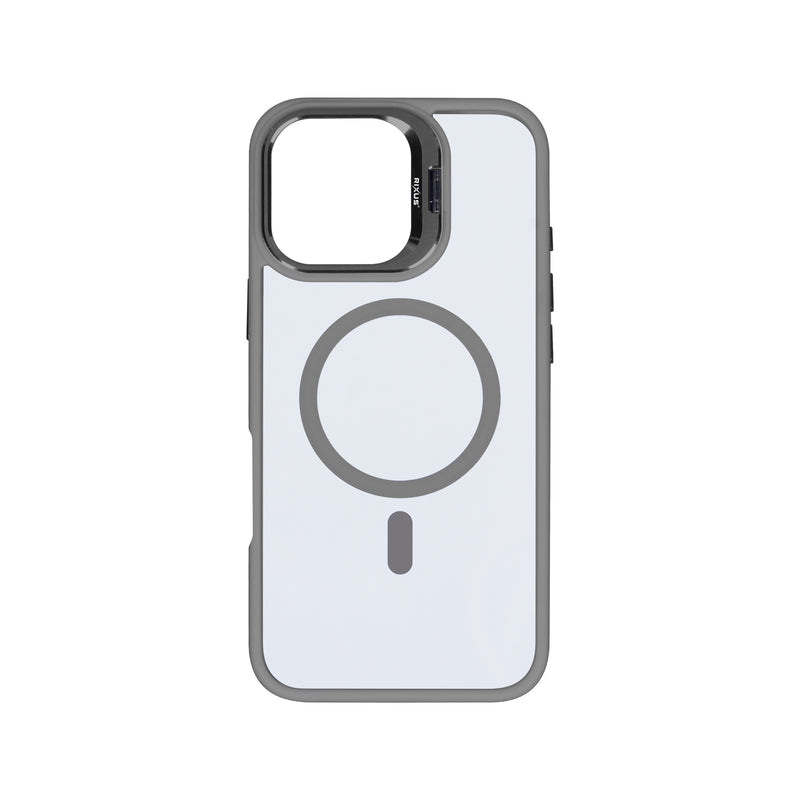 Rixus Classic 03 Case With MagSafe For iPhone 16 Pro Titanium Grey