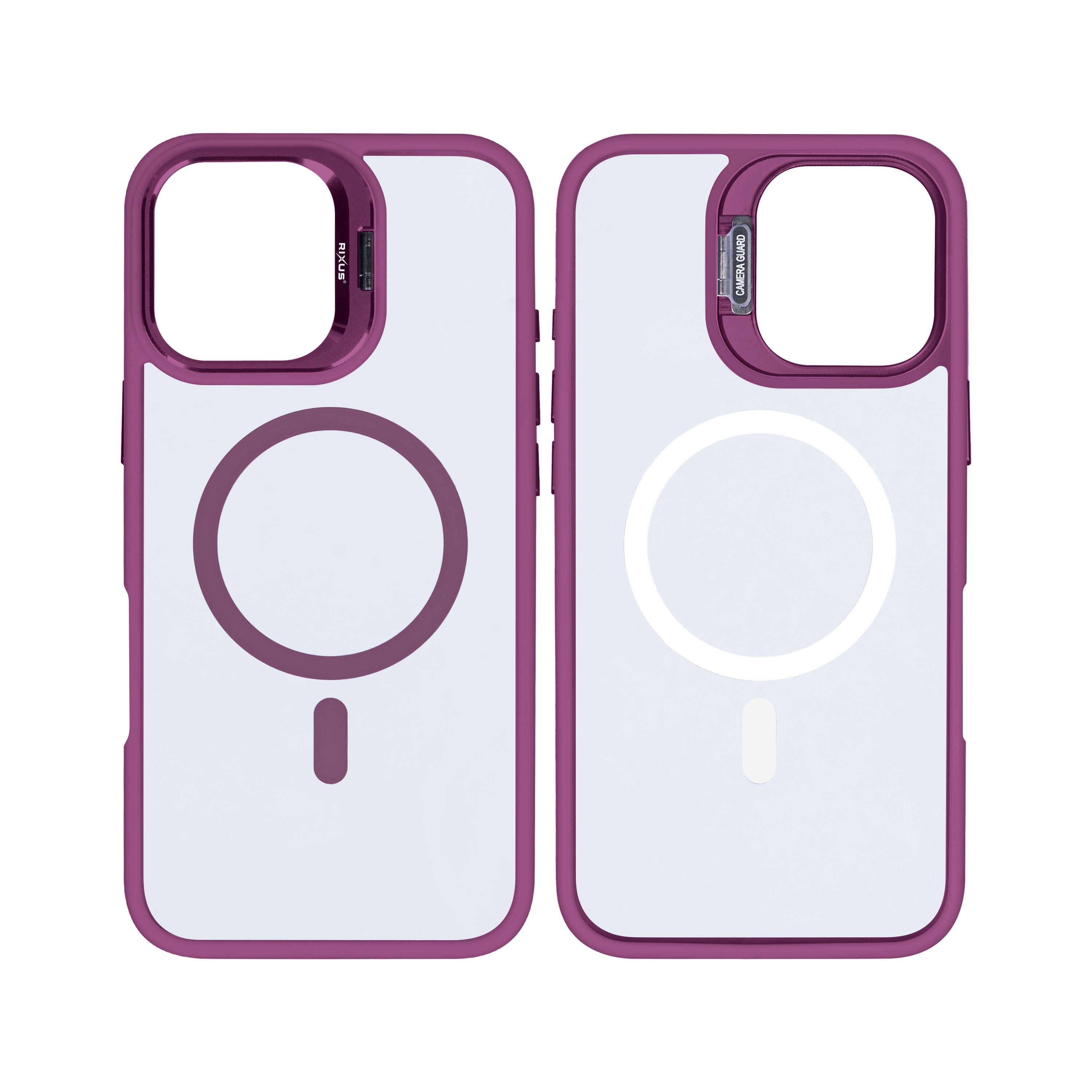 Rixus Classic 03 Case With MagSafe For iPhone 16 Plus Dark Pink