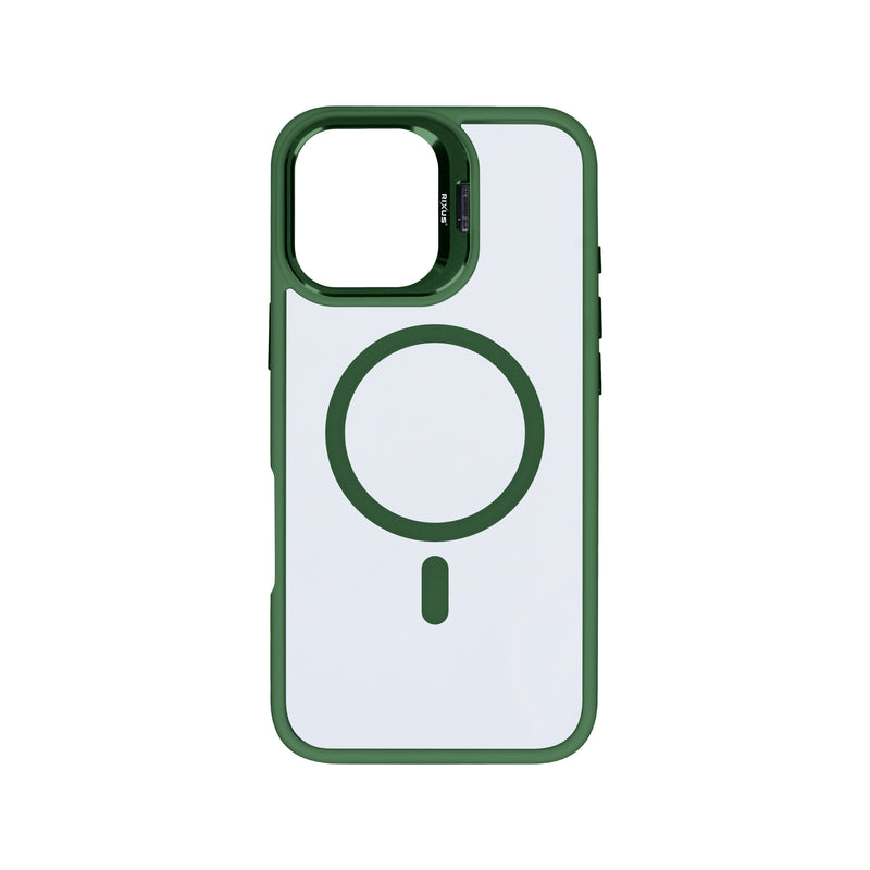 Rixus Classic 03 Case With MagSafe For iPhone 16 Plus Dark Green