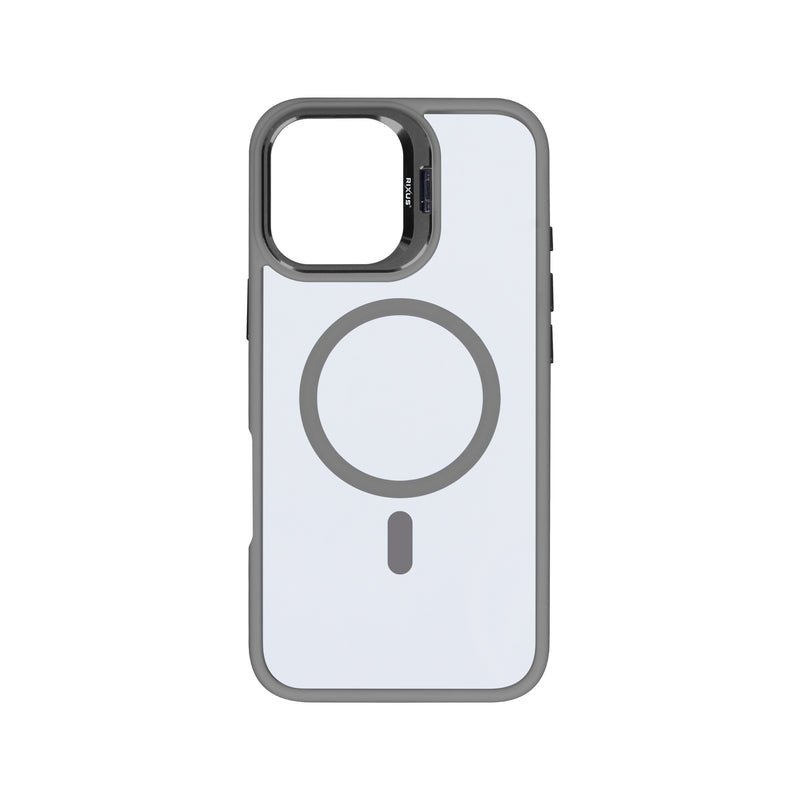 Rixus Classic 03 Case With MagSafe For iPhone 16 Plus Titanium Grey