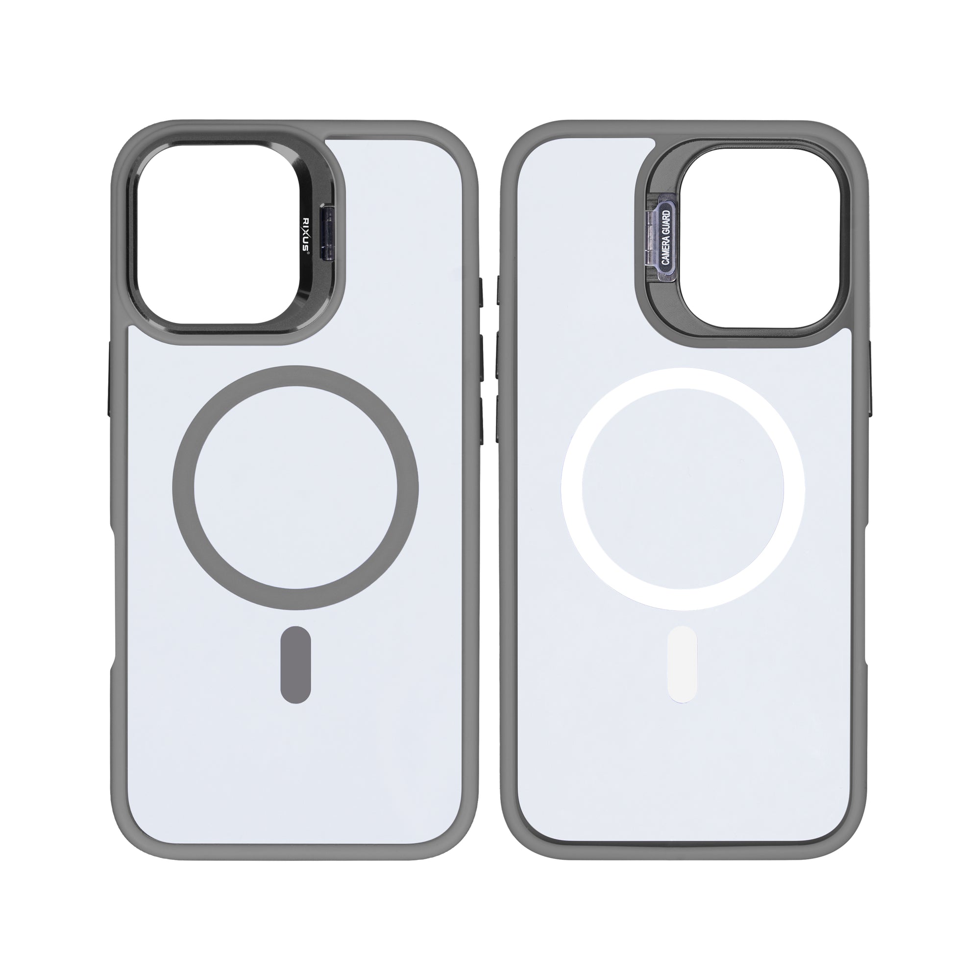 Rixus Classic 03 Case With MagSafe For iPhone 16 Plus Titanium Grey