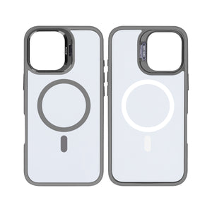 Rixus Classic 03 Case With MagSafe For iPhone 16 Plus Titanium Grey
