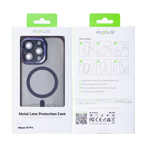 Rixus Classic 04 Case With MagSafe For iPhone 16 Pro Purple