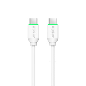 Rixus RX90CC Adapter With USB-C To USB-C Cable 100CM 20W White