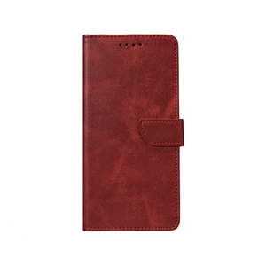 Rixus Bookcase For Samsung Galaxy S24 FE S721B Dark Red