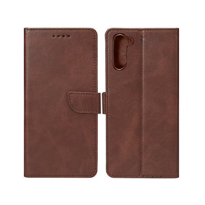 Rixus Bookcase For Samsung Galaxy S23 Plus S916B Brown