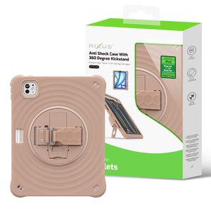 Rixus RXTC08 Anti Shock Case For iPad Air 13" (2024), iPad Pro 12.9" (2018, 2020, 2021, 2022) Latte