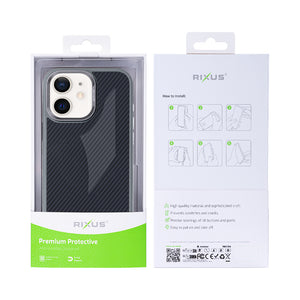 Rixus Mag Carbon With MagSafe For iPhone 11 Titanium Grey
