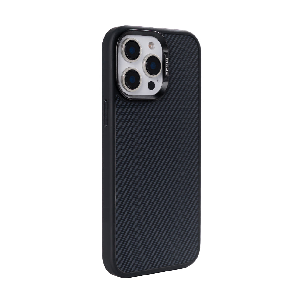 Rixus Mag Carbon With MagSafe For iPhone 12, 12 Pro Titanium Black