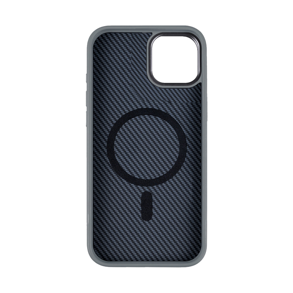 Rixus Mag Carbon With MagSafe For iPhone 14 Titanium Grey