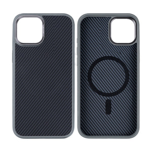 Rixus Mag Carbon With MagSafe For iPhone 14 Titanium Grey