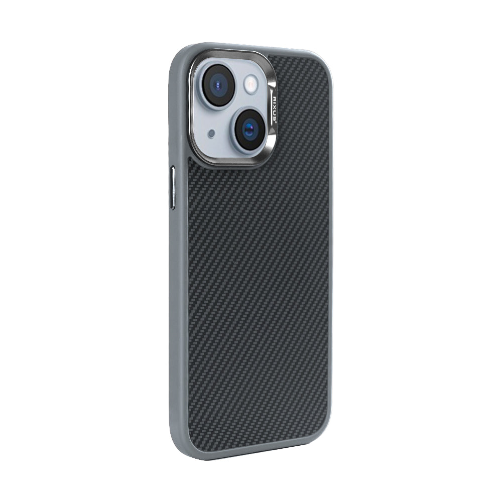Rixus Mag Carbon With MagSafe For iPhone 14 Titanium Grey
