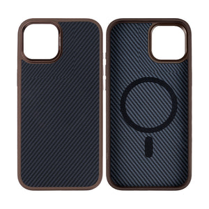 Rixus Mag Carbon With MagSafe For iPhone 14 Brown