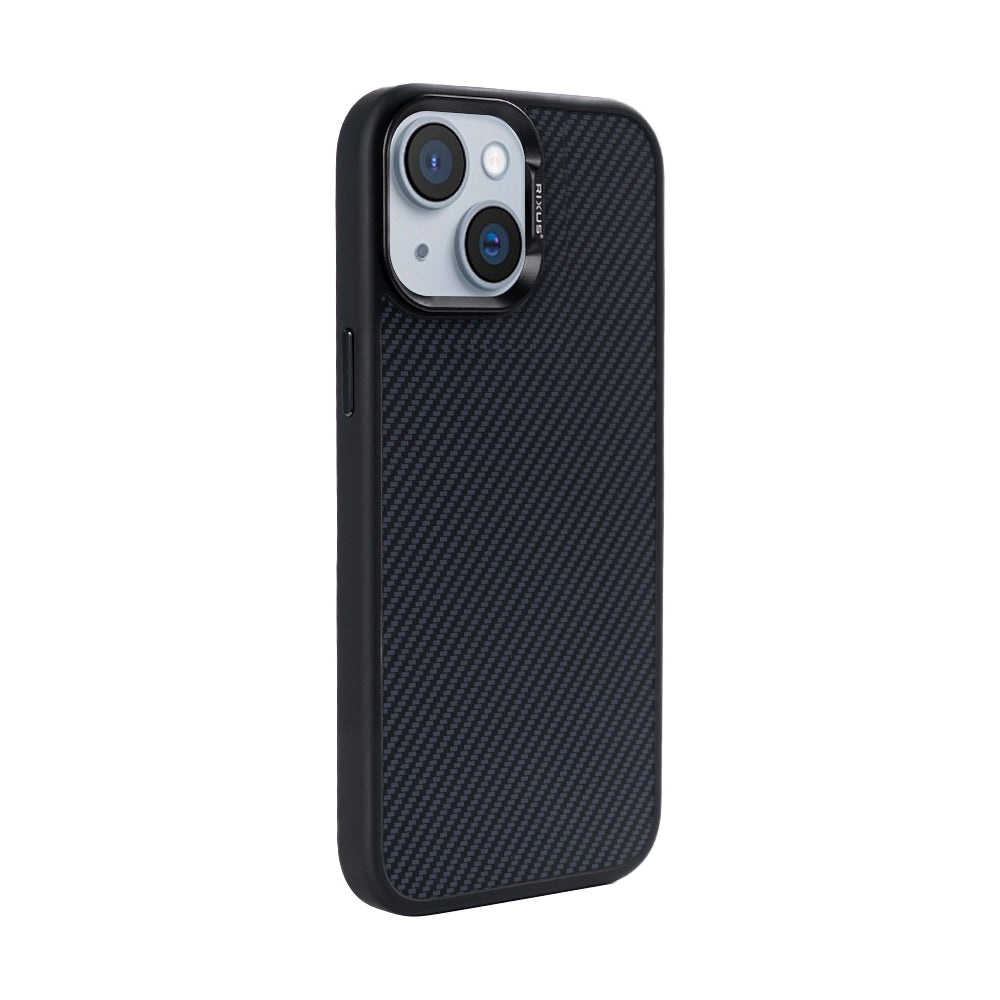 Rixus Mag Carbon With MagSafe For iPhone 14 Titanium Black