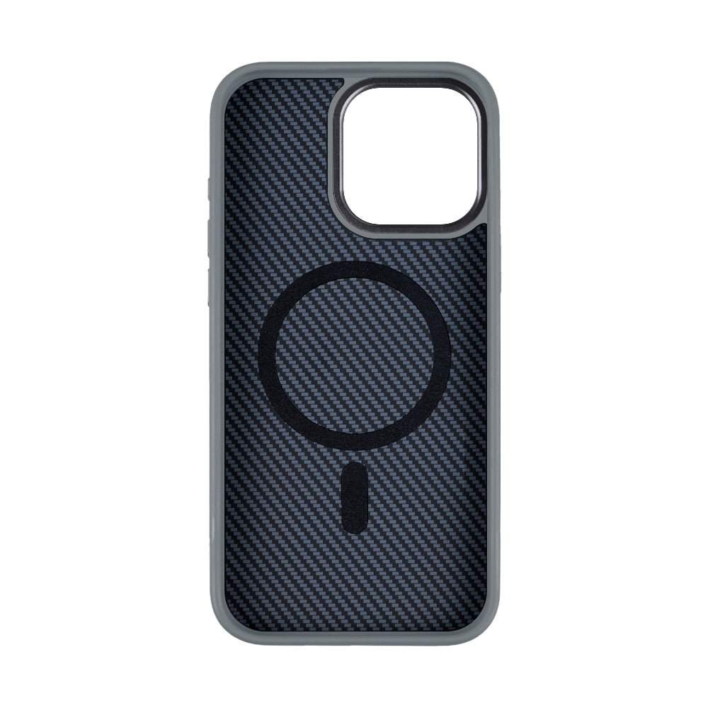 Rixus Mag Carbon With MagSafe For iPhone 14 Pro Max Titanium Grey