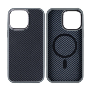 Rixus Mag Carbon With MagSafe For iPhone 14 Pro Max Titanium Grey