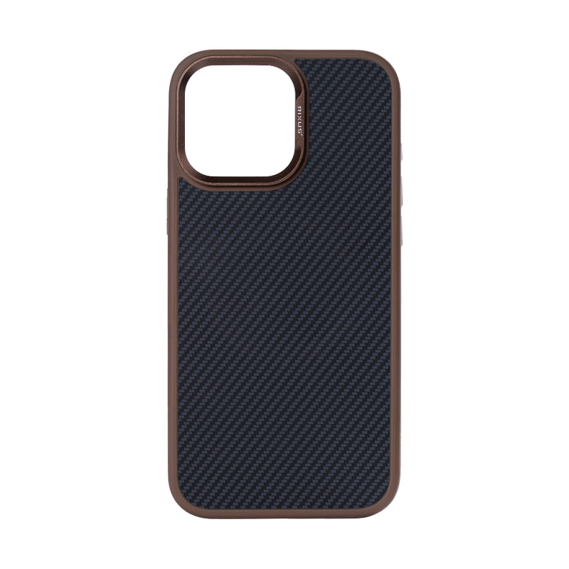 Rixus Mag Carbon With MagSafe For iPhone 14 Pro Max Brown