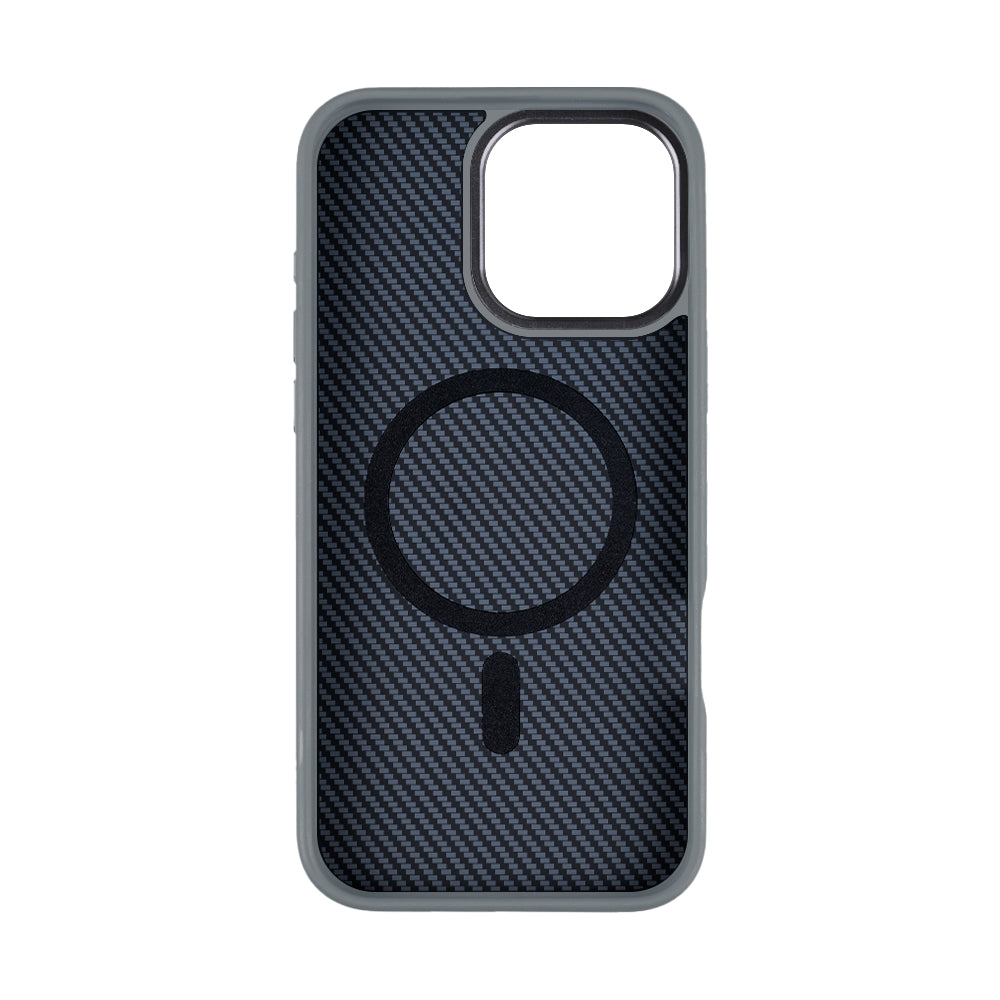Rixus Mag Carbon With MagSafe For iPhone 16 Pro Titanium Grey
