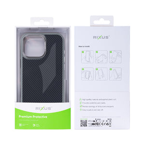 Rixus Mag Carbon With MagSafe For iPhone 16 Pro Titanium Grey