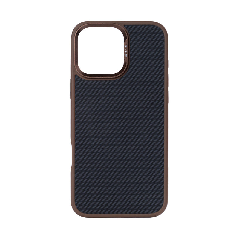 Rixus Mag Carbon With MagSafe For iPhone 16 Pro Brown