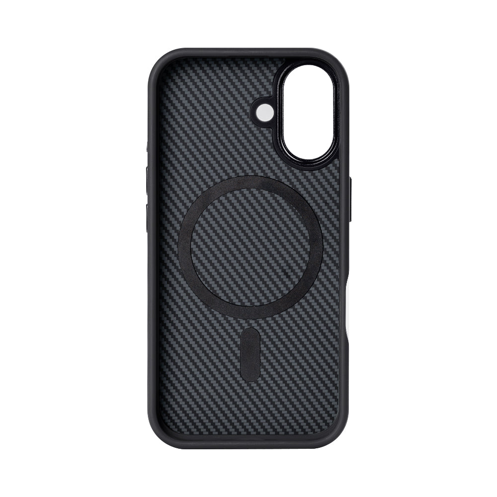 Rixus Mag Carbon With MagSafe For iPhone 16 Plus Titanium Black