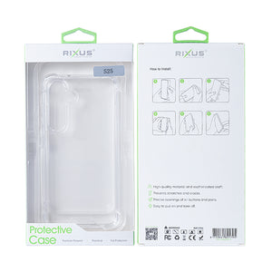 Rixus Anti-Burst Case For Samsung Galaxy S25 S9310 Transparent