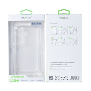 Rixus Anti-Burst Case For Samsung Galaxy S25 Plus S936B Transparent
