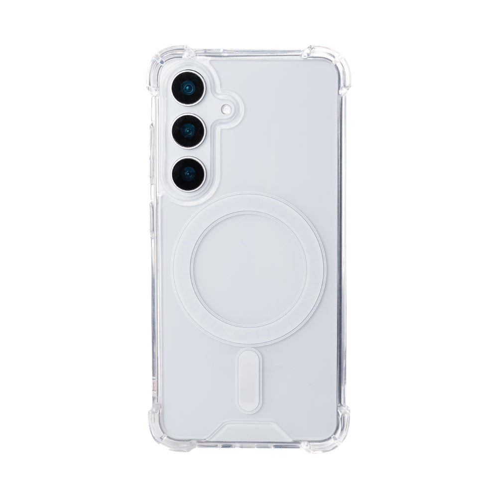 Rixus Anti-Burst Case With MagSafe For Samsung Galaxy S25 Plus S936B Transparent