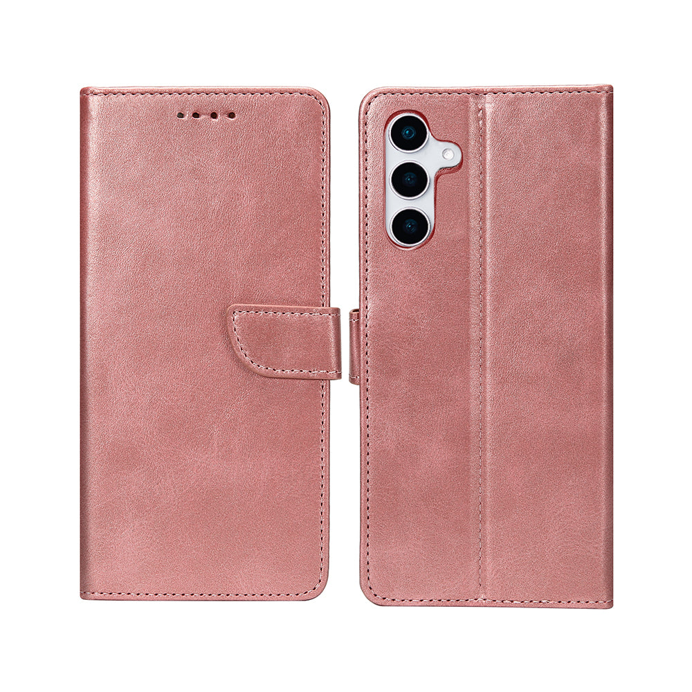 Rixus Bookcase For Samsung Galaxy S25 S9310 Pink