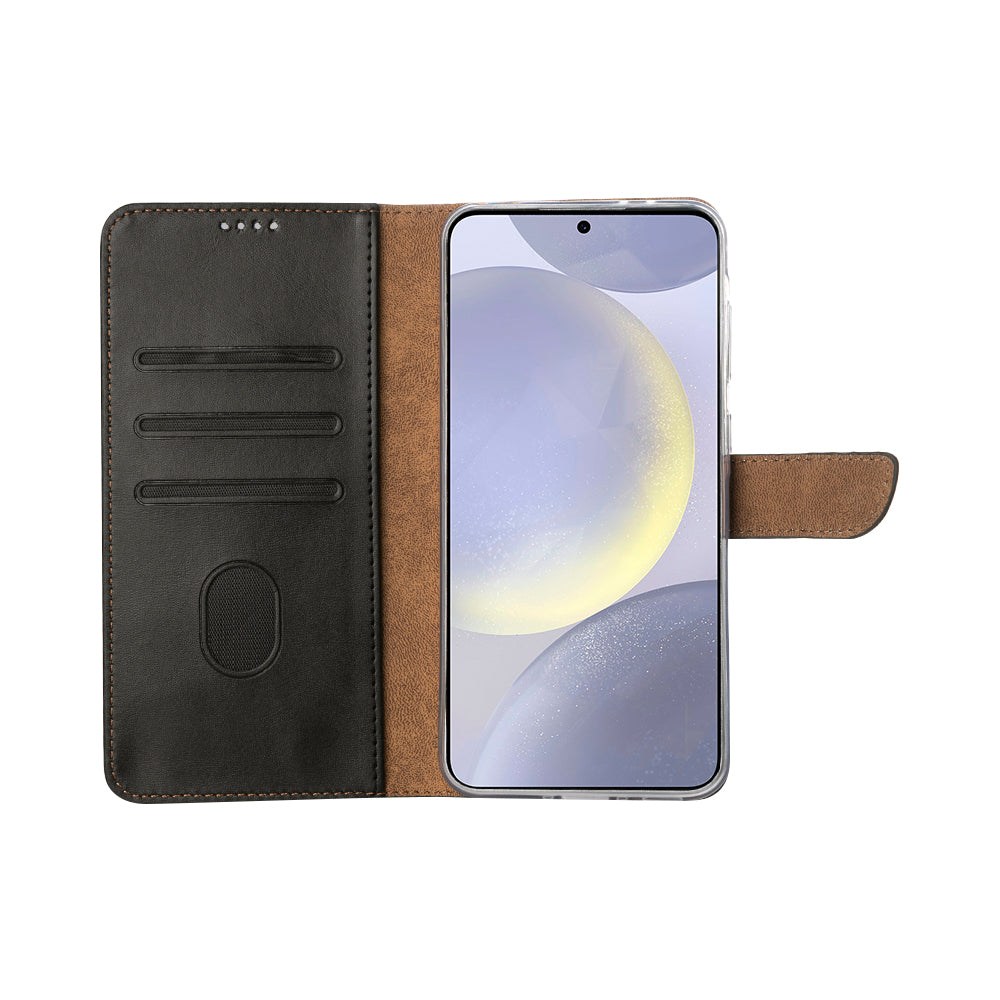 Rixus Bookcase For Samsung Galaxy S25 S9310 Black