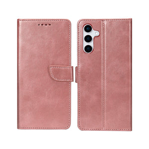 Rixus Bookcase For Samsung Galaxy S25 Plus S9360 Pink