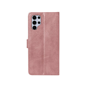 Rixus Bookcase For Samsung Galaxy S25 Ultra S938B Pink