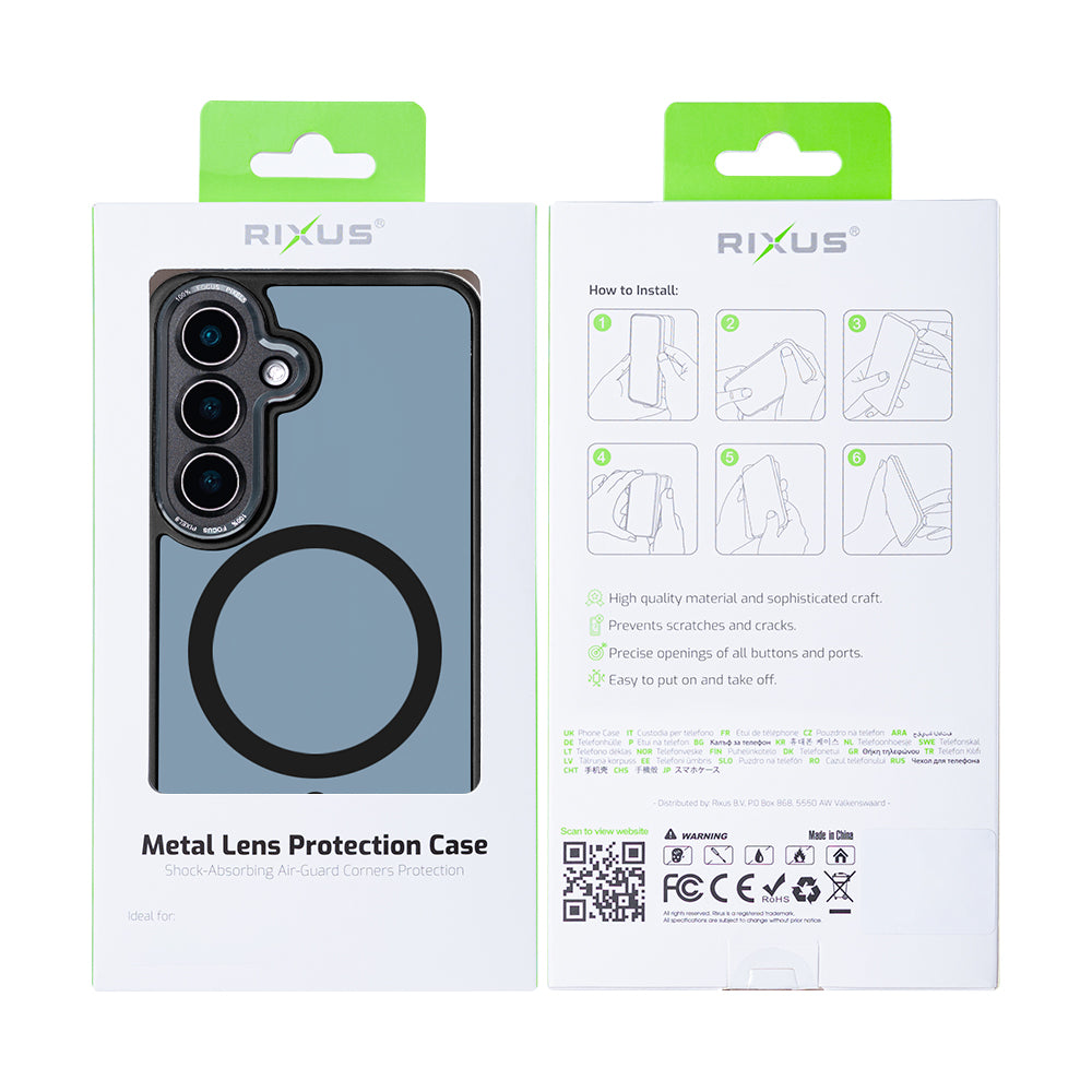 Rixus Classic 04 Case With MagSafe For Samsung Galaxy S25 Plus S936B Black