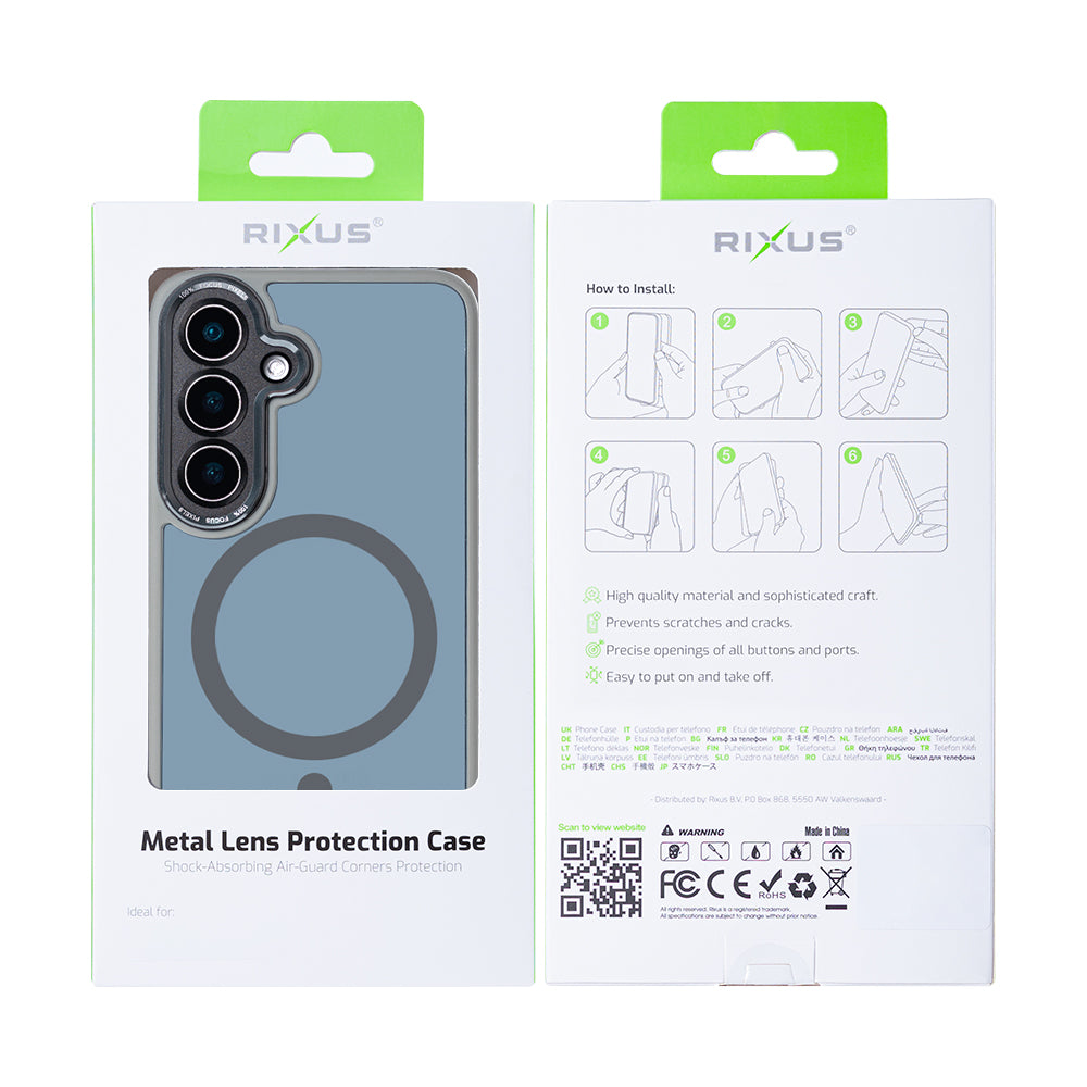 Rixus Classic 04 Case With MagSafe For Samsung Galaxy S25 Plus S936B Titanium Grey