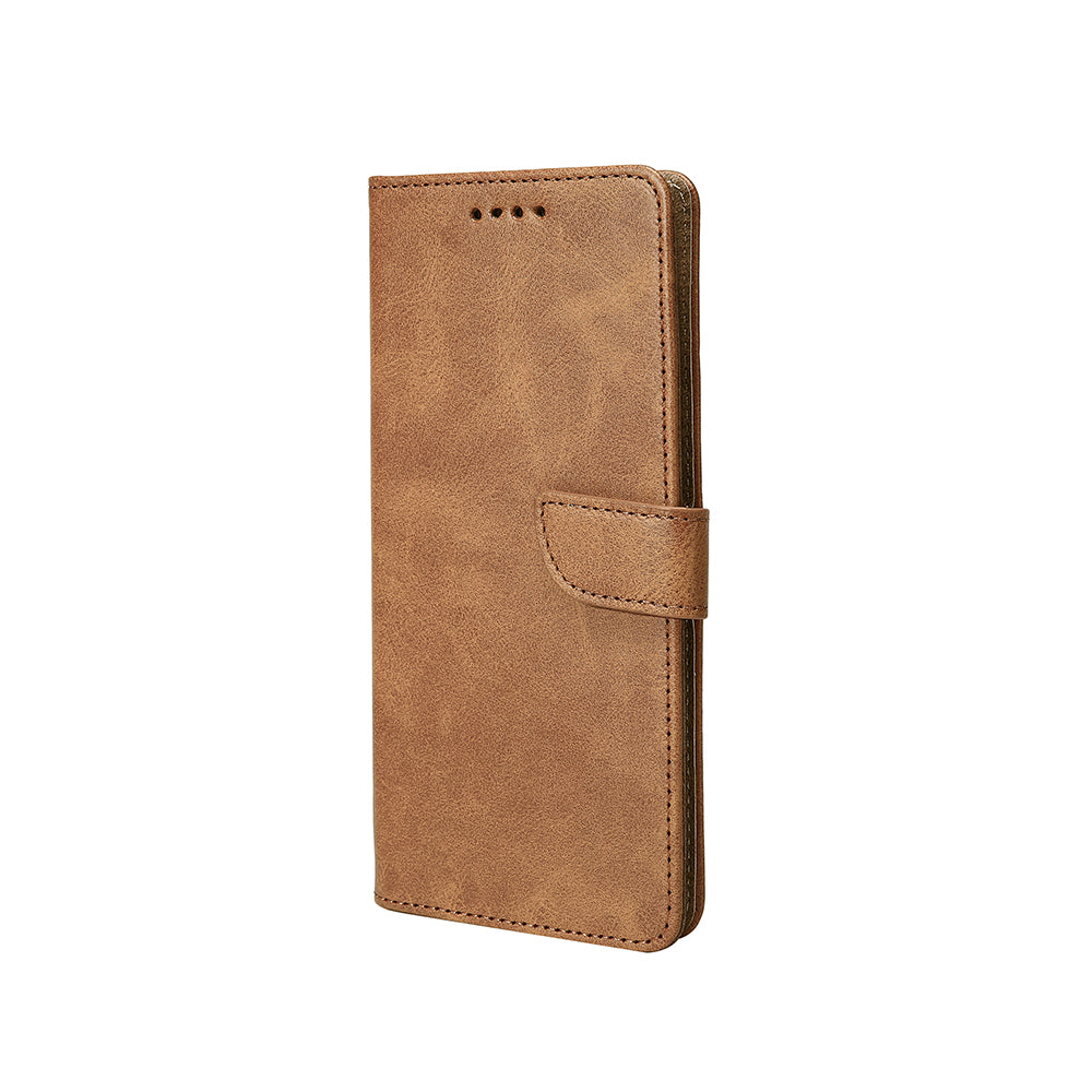 Rixus Bookcase For Samsung Galaxy A26, A17 Light Brown