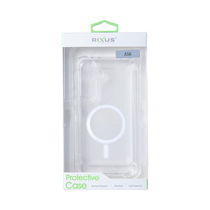 Rixus Anti-Burst Case With MagSafe For Samsung Galaxy A56 A566B Transparent