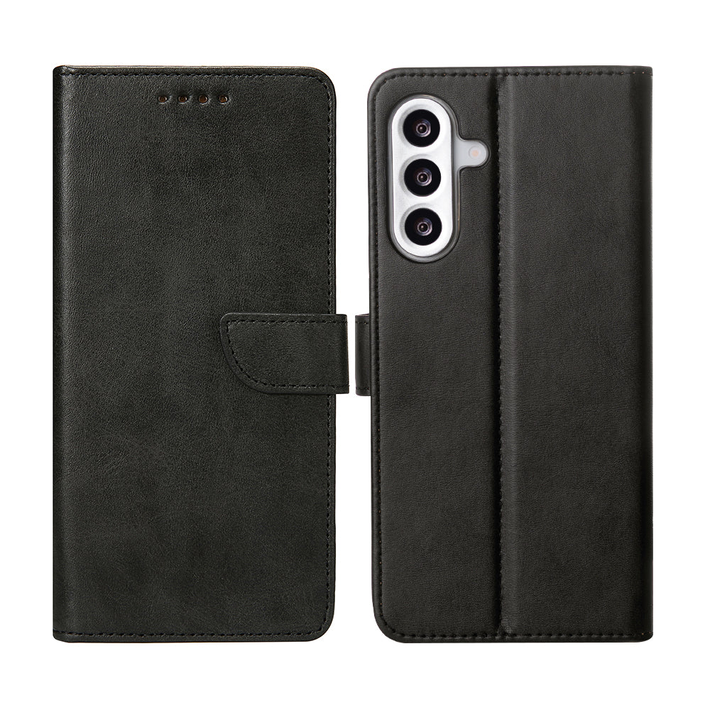 Rixus Bookcase For Samsung Galaxy A56 A566B Black