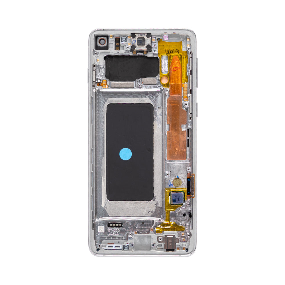 Samsung Galaxy S10 G973F Display And Digitizer With Frame Prism White Pulled
