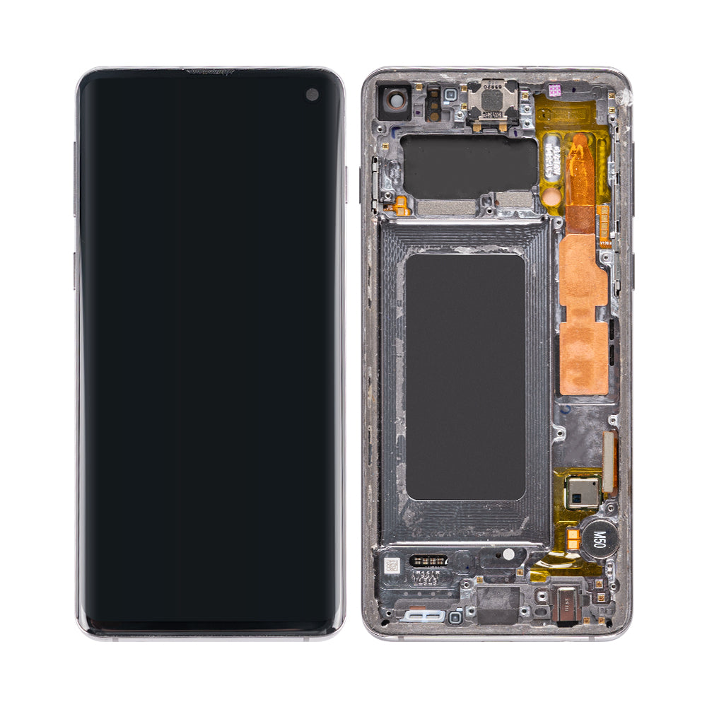 Samsung Galaxy S10 G973F Display And Digitizer With Frame Prism Black Pulled