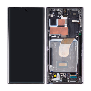 Samsung Galaxy S23 Ultra S918B Display And Digitizer With Frame Phantom Black Pulled