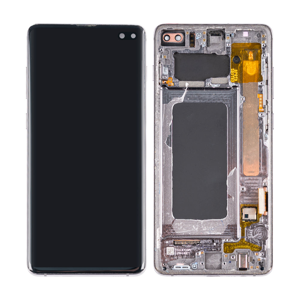 Samsung Galaxy S10 Plus G975F Display And Digitizer With Frame Prism Black Pulled
