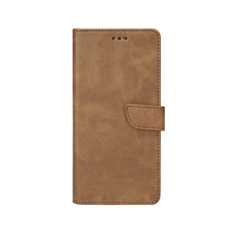 Rixus Bookcase For Samsung Galaxy S24, S25 Light Brown