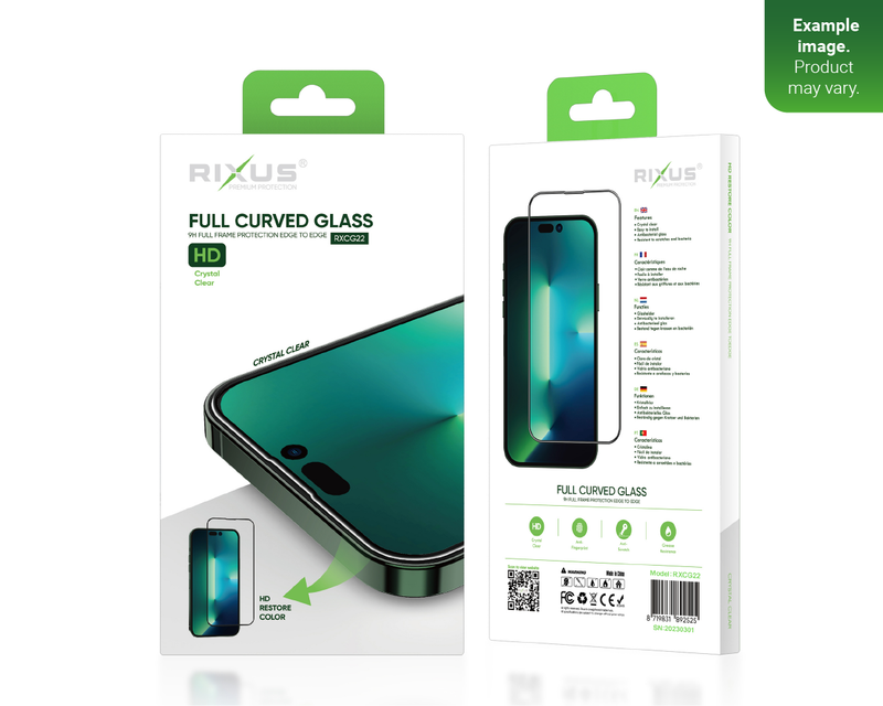 Rixus Clear HD Full Curved Edge Tempered Glass For Samsung Galaxy S20 G980F