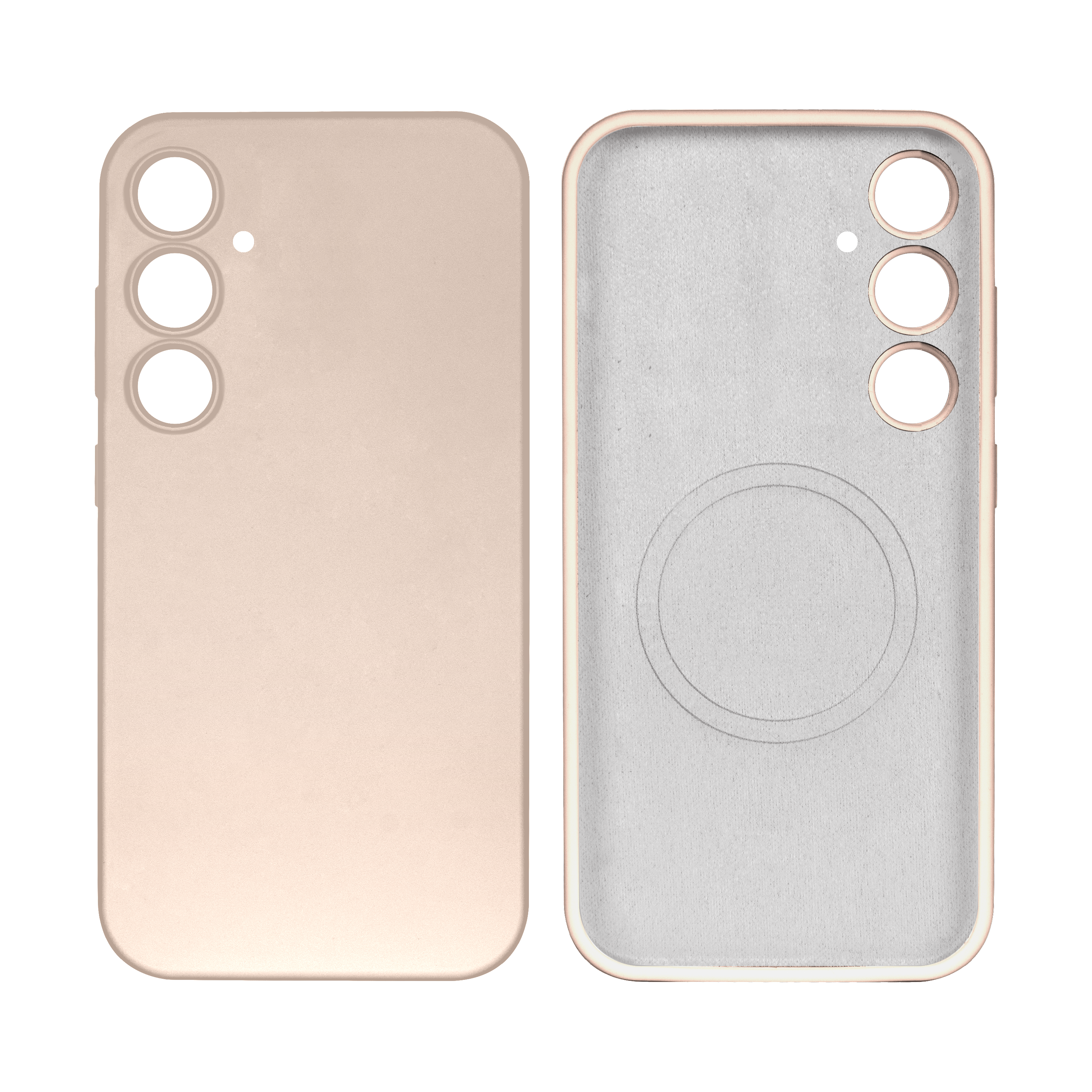 Rixus For Samsung Galaxy S24 5G S921B Soft TPU Phone Case With MagSafe Gold