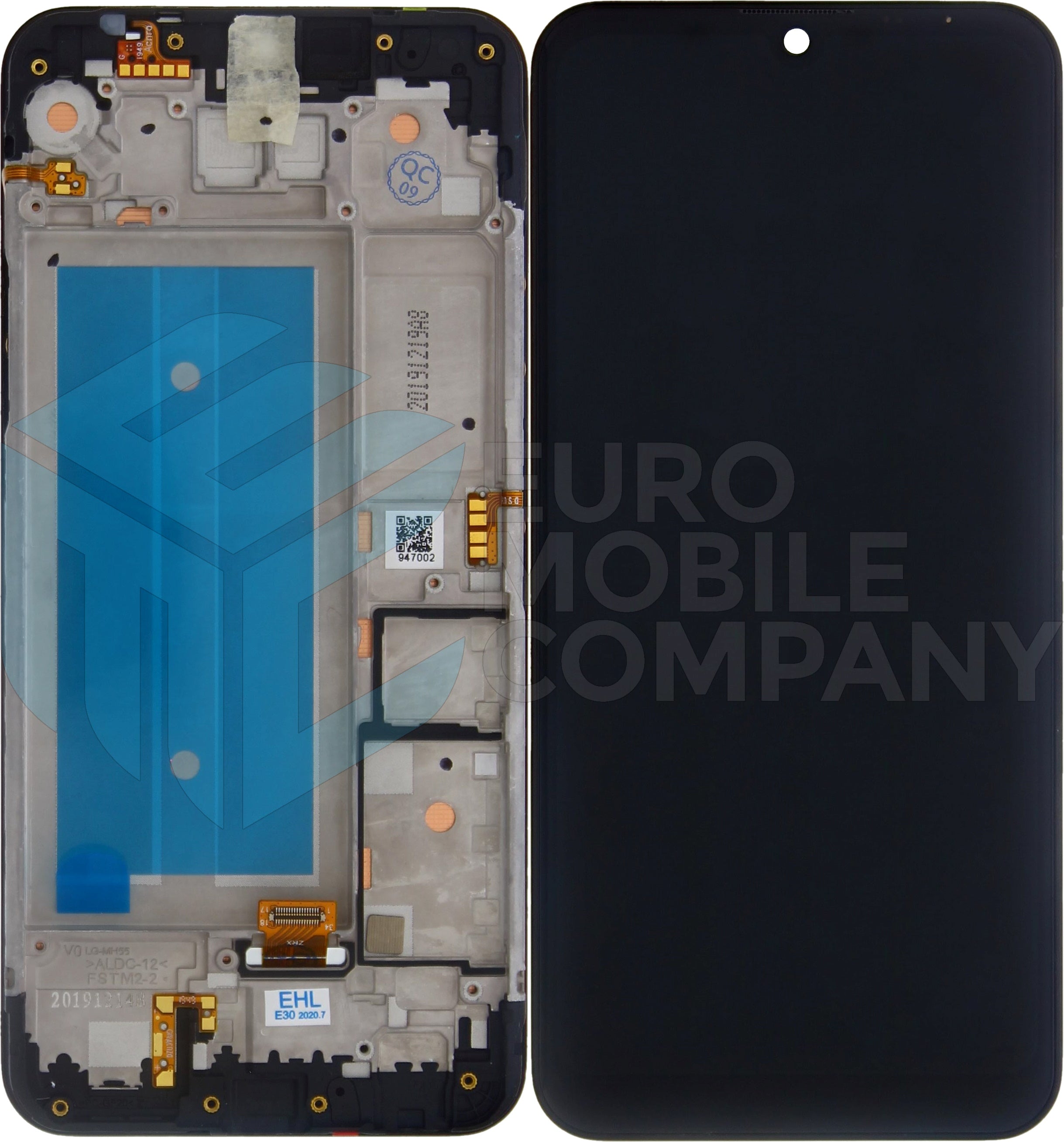 LG K40S (LM-X430) Display And Digitizer With Frame New Aurora Black OEM