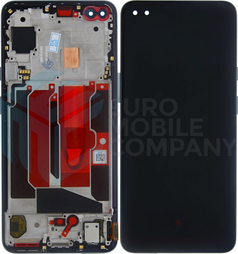 OnePlus Nord (AC2001, AC2003) Display And Digitizer With Frame Black OEM
